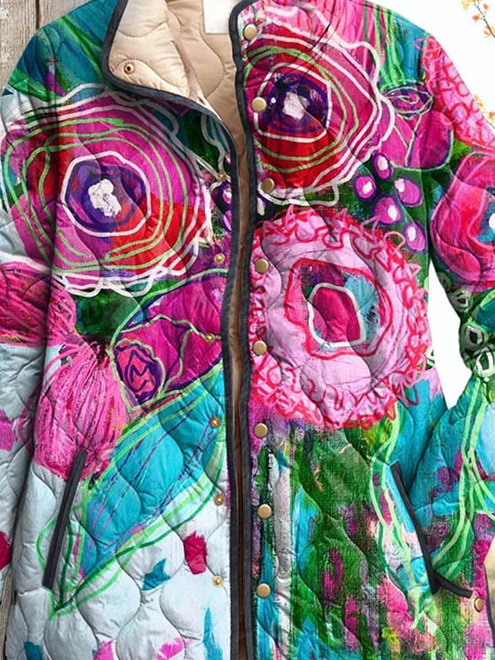 Giacca Elegante da Donna con Motivo Floreale
