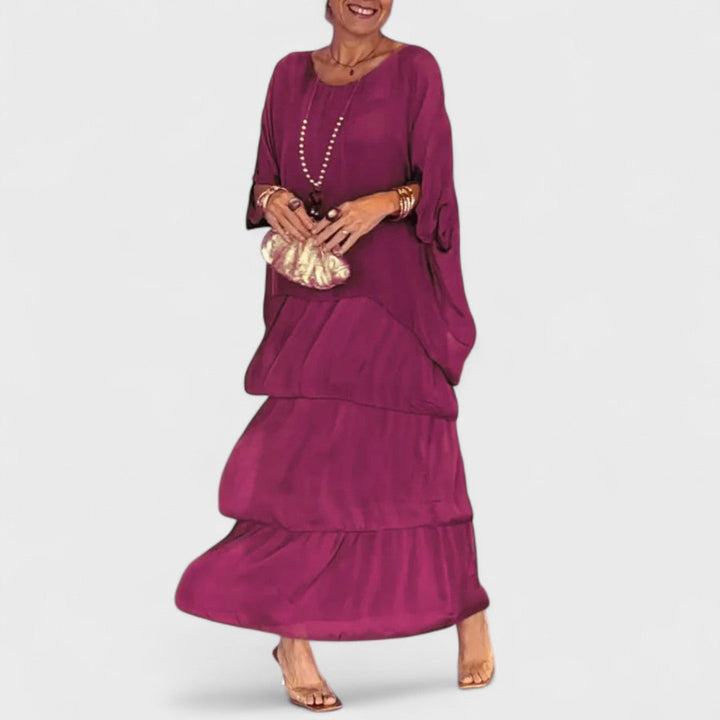 Nora - Elegante abito casual boho in chiffon