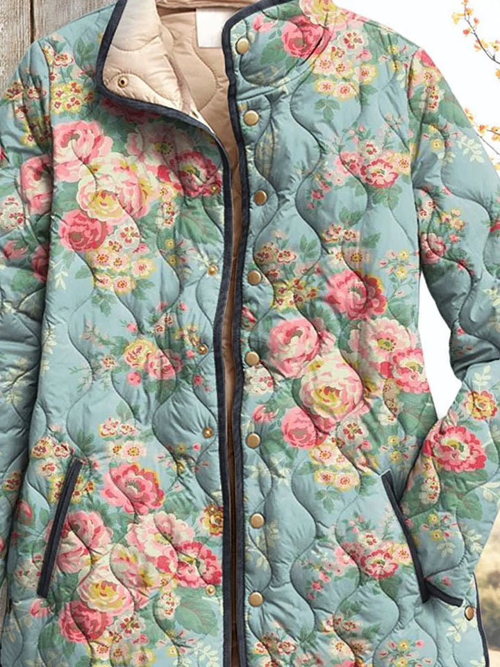 Giacca Trapuntata Floreale per Donna