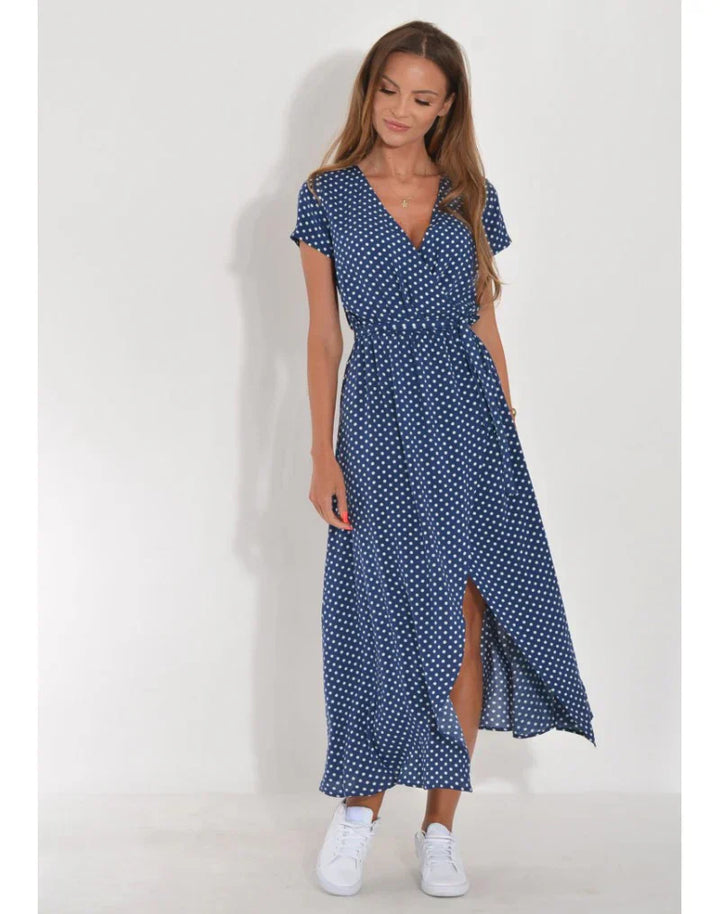 EVA | Abito Elegante con Scollatura a V e Copertura della Pancia